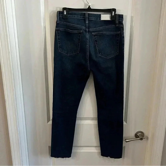627 Re/Done High Rise Ankle Crop Jeans Size 27 - Picture 4 of 5